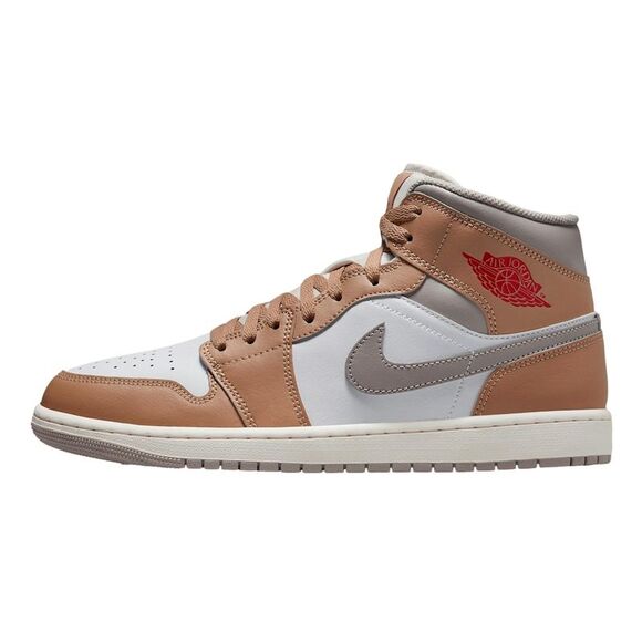 Nike Air Jordan 1 MID HEMP / Fire Red / White DQ8426-200 Men's